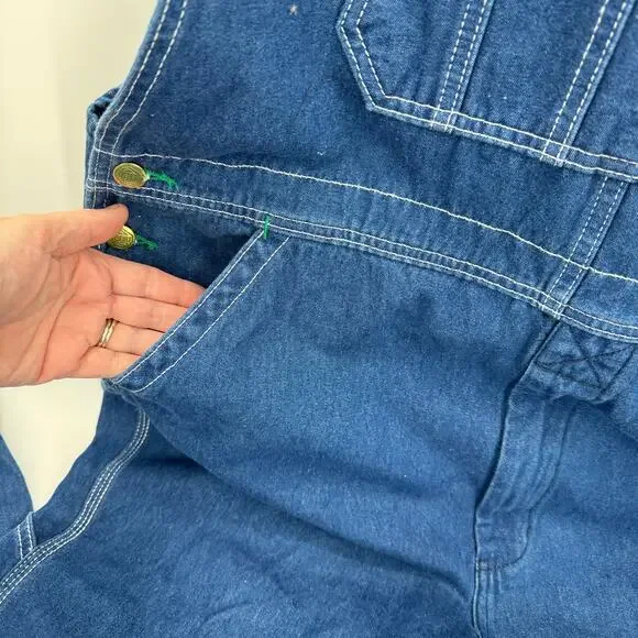 Liberty Bib Overalls Mens 38x30 (40x29 ACTUAL) Blue Denim Carpenter - Picture 5 of 12